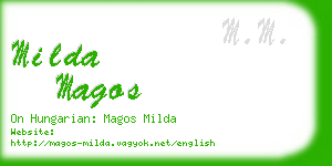 milda magos business card
